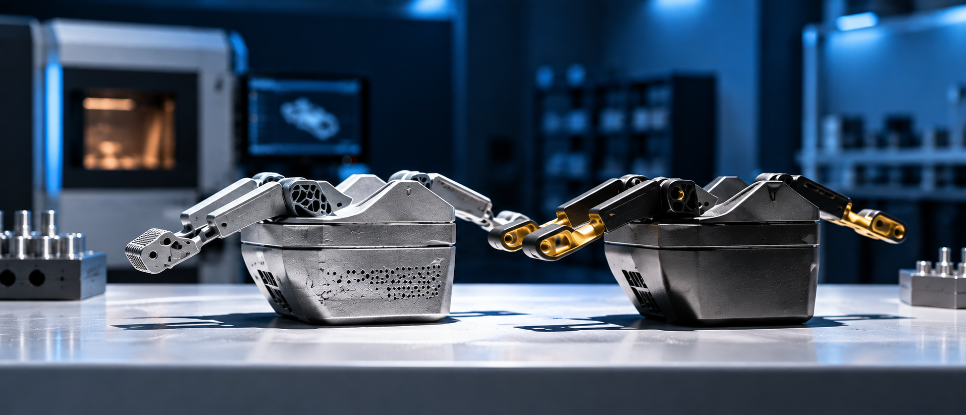 Industrial metal prototypes produced with additive manufacturing for rapid design validation and shorter development cycles