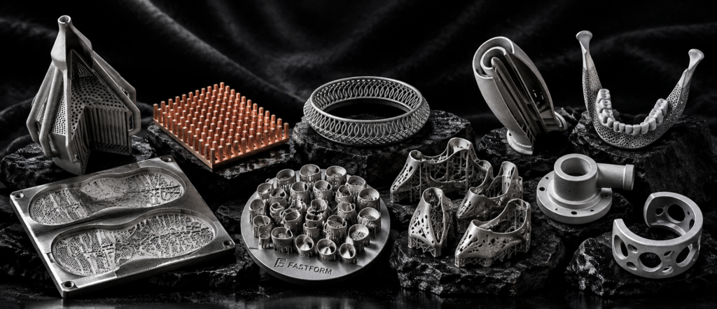 Printed metal parts on display at Formnext 2026