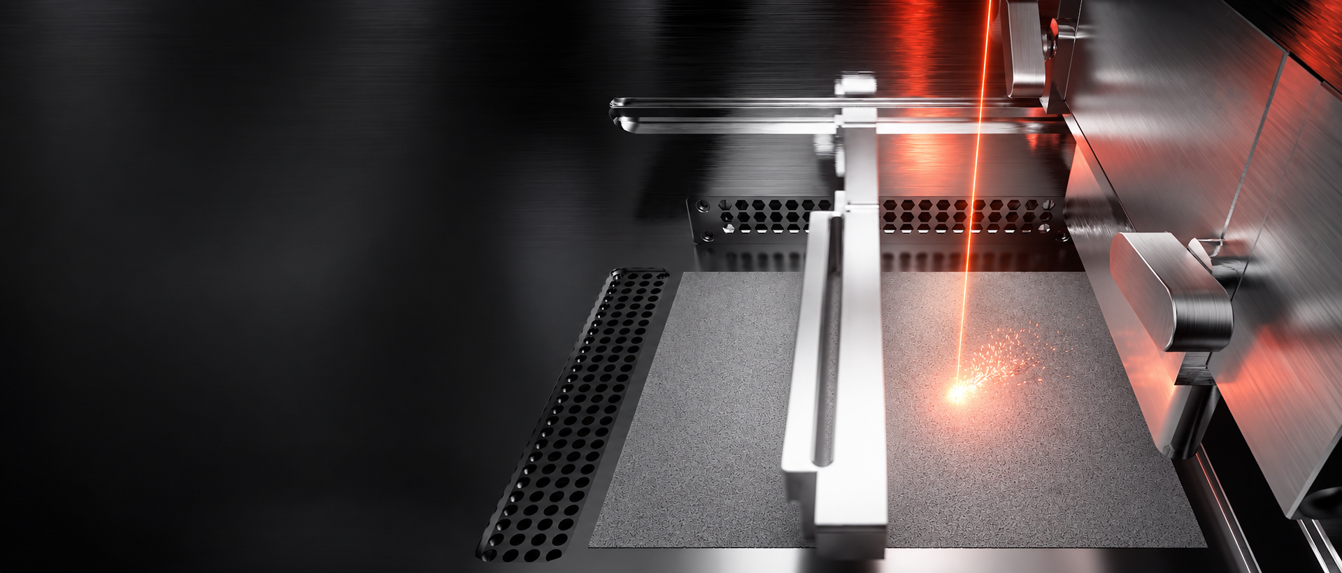High-precision laser scanning inside the X1 metal 3D printer