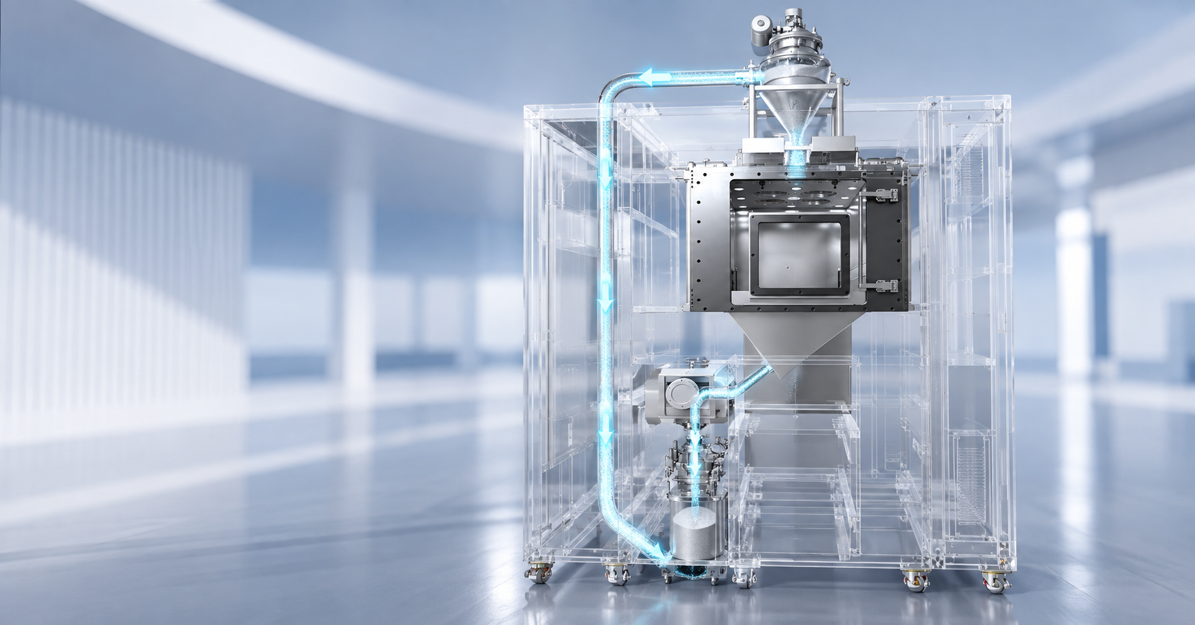 Integrated powder sieving, conveying, and closed-loop circulation system for automated metal 3D printing powder management